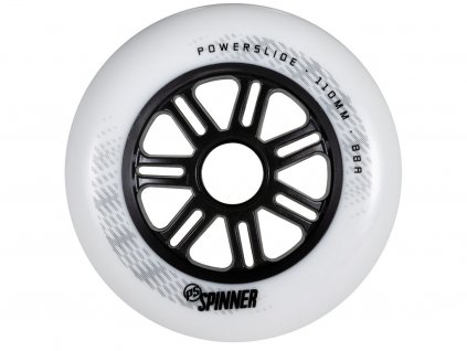 kolecka do brusli inline bila odolna tvrda 905320 Powerslide clone Spinner 110mm 88A White
