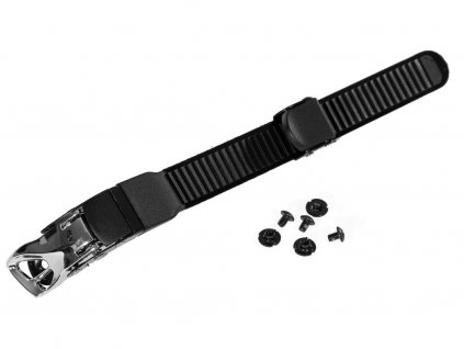 Alu Přezka + Pásek Powerslide Prime Buckle 20cm kovova stribrna 908391 Powerslide Prima Alu Buckle Set L R Silver 20cm