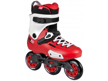 inline trikoleckove brusle koleckove cervene freeskate skeletove pevne 902016 Powerslide PS Zoom Trinity 100 3x100mm