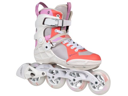 Kolečkové brusle Powerslide Phuzion Argon Peach 90 Trinity (Velikost EU 42)