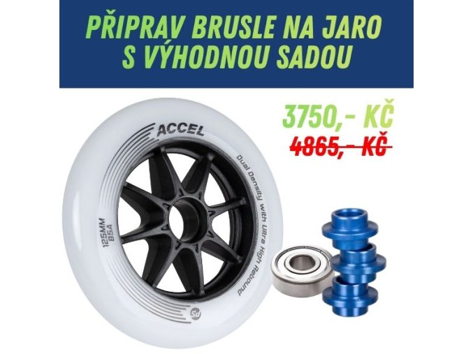 JARNÍ AKCE Kolečka Accel 125 MM S LOŽISKY A SPACERY
