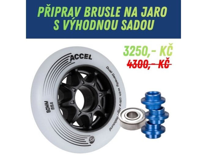 JARNÍ AKCE Kolečka Accel 90 MM S LOŽISKY ZDARMA