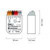 Masszeichnung und Verdrahtung 89453826 DALI 1CH LED Dimmer 4A CV DT6 01