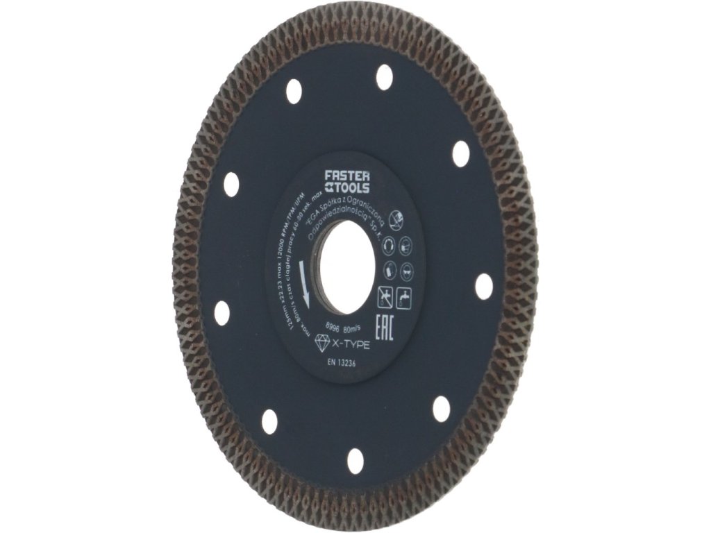 FR203-17_FASTER TOOLS Diamantový kotouč 125x1,2mm na obklady, dlažbu X-TYPE