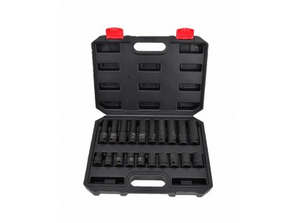 AW38695_AWTOOLS Gola ořechy šestihranné kované, krátké a prodloužené 1/2" sada 20 kusů 10-19mm