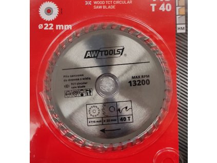AW48452_Pilový kotouč s SK plátky 115x22,2mm 40 zubů