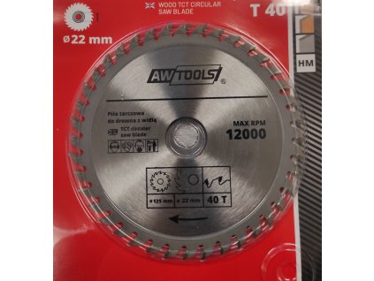 AW48455_Pilový kotouč s SK plátky 125x22,2mm 40 zubů