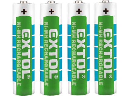 MA42060_EXTOL ENERGY Nabíjecí tužkové baterie AAA 1,2V (HR03) NiMh, balení 4ks