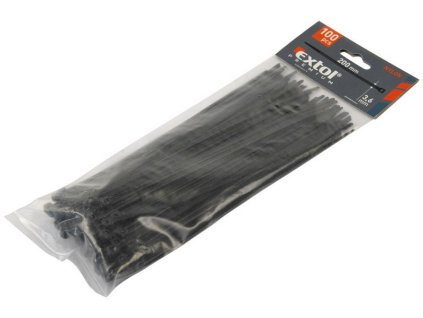MA8856158_Pásky stahovací černé 280x3,6mm balení 100 kusů NYLON, EXTOL PREMIUM