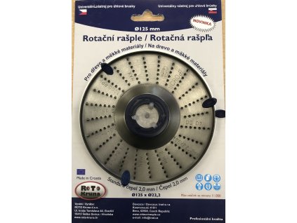 ROTO12520_ROTO - Rotační rašple 125x22,2mm - 2,0mm - čepel jemná, R-2.0/125-Z