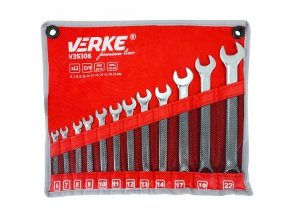 V35306_VERKE PREMIUM Klíče očkoploché sada 12 kusů 6-22mm V35306