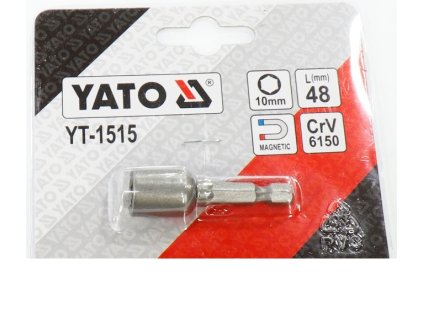 YT-1513_Klíč nástavec nástrčný magnetický 1/4" 8 x 48 mm CrV blistr