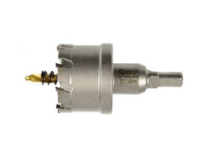 G39688_GEKO Tvrdokovový korunkový vrták do kovu 45mm TCT