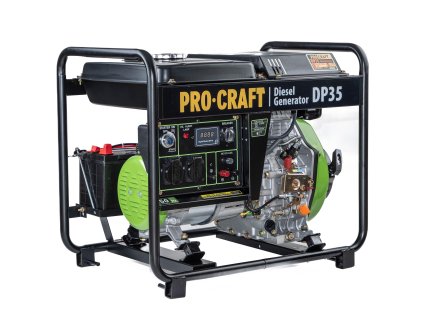 DP35_PROCRAFT DP35 Elektrocentrála naftová 3kW(230V) AVR, elektrický start