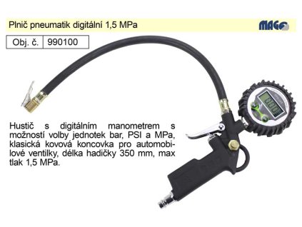 990100_Plnič pneumatik digitální 1,5 MPa, pneuhustič
