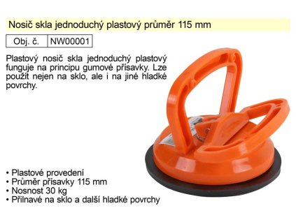 NW00001_Nosič skla jednoduchý plastový, přísavka