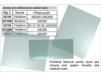 KZ109N_Zorník krycí teflonový 116x86mm