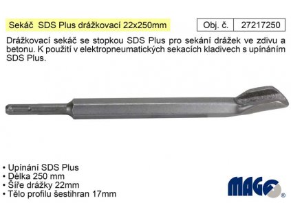27217250_Sekáč  SDS Plus drážkovací 22x250mm (TR233423)
