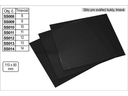 SS013_Sklo svářecí tmavé rozměr 110x90mm tmavost č.13