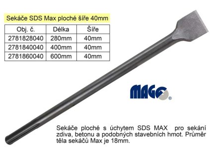 2781828040_Sekáč SDS MAX plochý 40x280mm