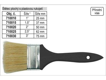 710025_Štětec  plochý s plastovou rukojetí šíře 2,5"