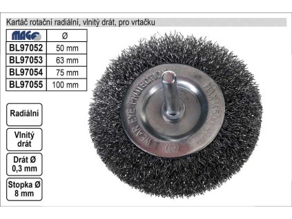 BL97053_Kartáč rotační radiální 63mm vlnitý drát pro vrtačk
