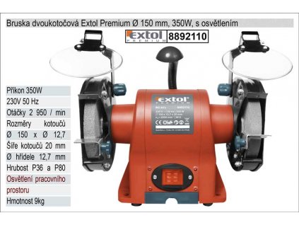 MA8892110_Bruska dvoukotoučová 350 W s osvětlením Extol Premium 8892110