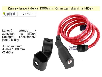 MA77750_Zámek na kolo  6x1500mm