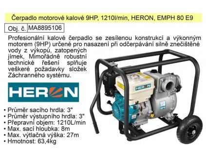 MA8895106_Čerpadlo EMPH 80 E9 Heron motorové kalové 9,0HP