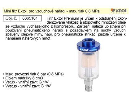 MA8865101_Mini filtr Extol pro vzduchové nářadí