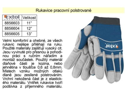 MA8856605_Pracovní rukavice pro mechaniky Extol Premium polstrované vel. 13"