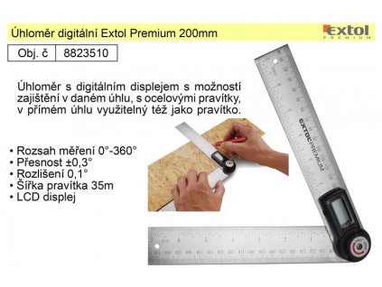 MA8823510_Úhloměr digitální Extol Premium 200mm