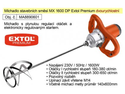MA8890601_Míchadlo stavebních směsí MX 1600 DP Extol Premium