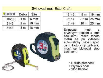 MA3143_Metr svinovací Extol Craft délka  3 m