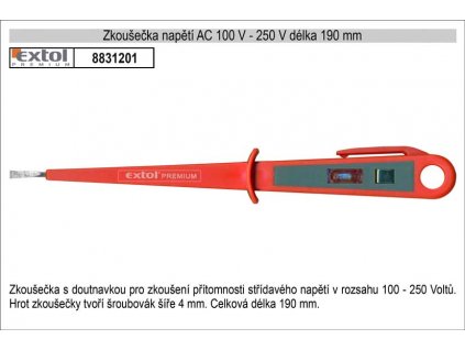 MA8831201_Zkoušečka napětí  AC/DC   100-250V Extol Premium