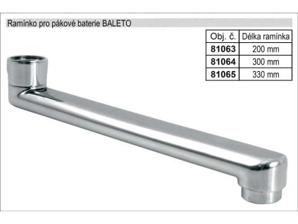 MA81065_Ramínko pro pákové baterie rovné délka 330mm chromované