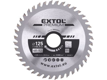 MA8803207_Pilový kotouč s SK plátky 125x22,2mm 40 zubů Extol Premium