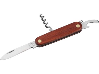 MA91373_nůž kapesní zavírací 3dílný nerez, 85mm, délka zavřeného nože 85mm, složení: nůž, vývrtka