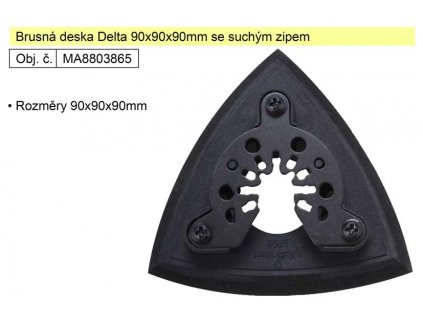 MA8803865_EXTOL PREMIUM Brusná deska Delta 90x90x90mm, unašeč brusných výseků pro oscilační brusky