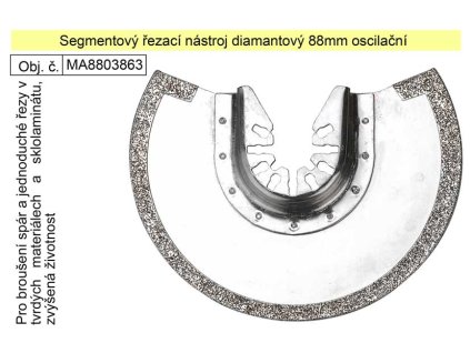 MA8803863_Segmentový řezací nástroj diamantový 88mm oscilační, pro tvrdé materiály a sklolaminát