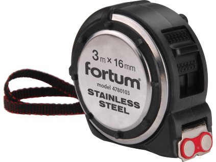 MA4780103_metr svinovací NEREZ, 3m, š. pásku 16mm, NEREZ, FORTUM