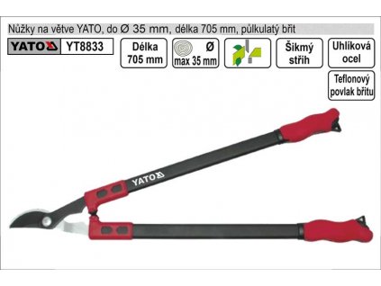 YT-8833_Nůžky na větve YATO 700mm půlkulatý břit