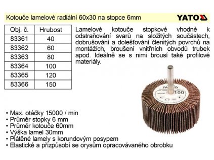 YT-83364_Kotouč lamelový radiální na stopce 60x30 P-100