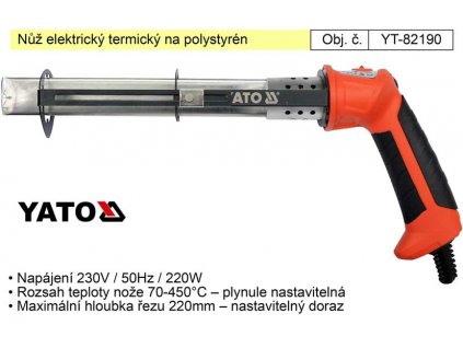 YT-82190_Nůž elektrický termický na polystyrén YT-82190