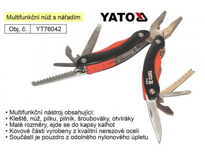 YT-76042_Multifunkční nůž s nářadím Yato