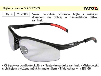 YT-7363_Brýle ochranné čiré YT-7363