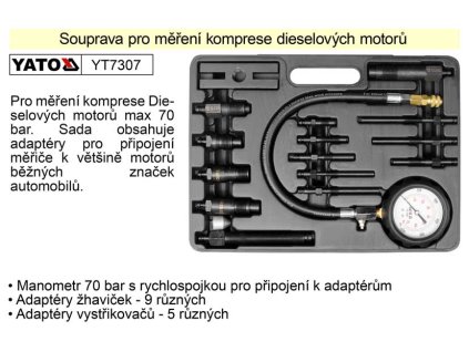 YT-7307_Souprava pro měření komprese dieselových motorů