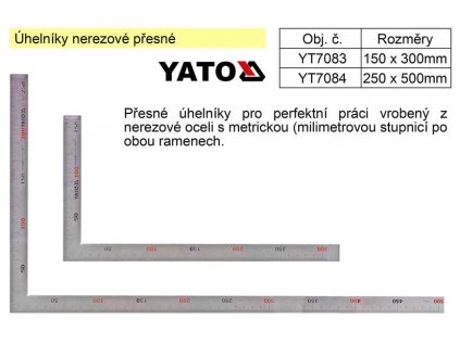 YT-7083_Úhelník nerezový přesný 150x300mm