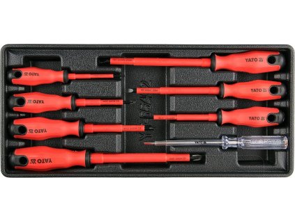 YT-55462_Vložka do zásuvky, YT-55462, šroubováky elektrikářské s izolac, sada 8 kusů, Yato