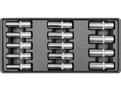 YT-5539_Vložka do zásuvky YT-5539, nástrčné klíče prodloužené,1/2“,  8 - 21 mm, sada 14 kusů, Yato